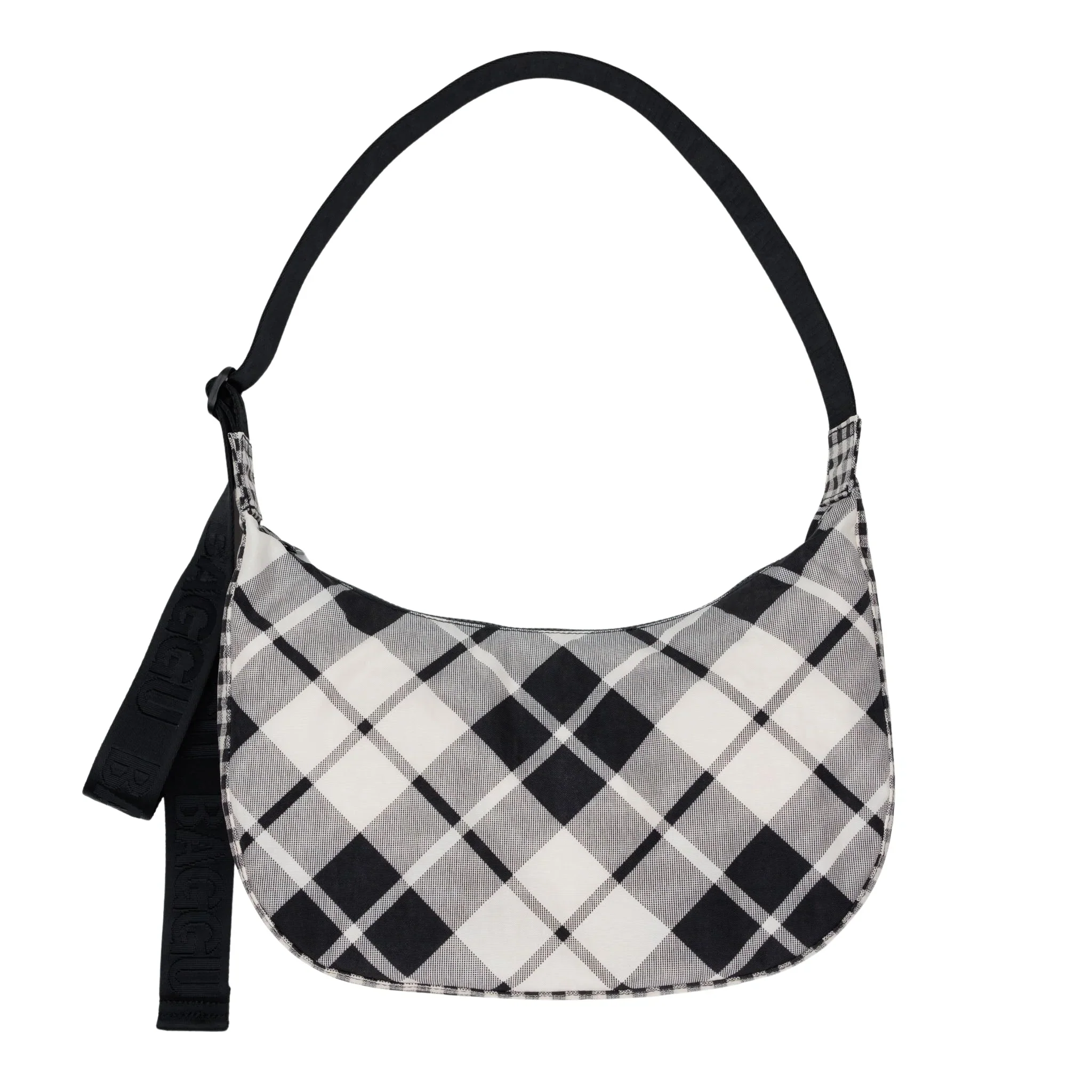 Baggu  - Medium Mixed Plaid Crescent Bag