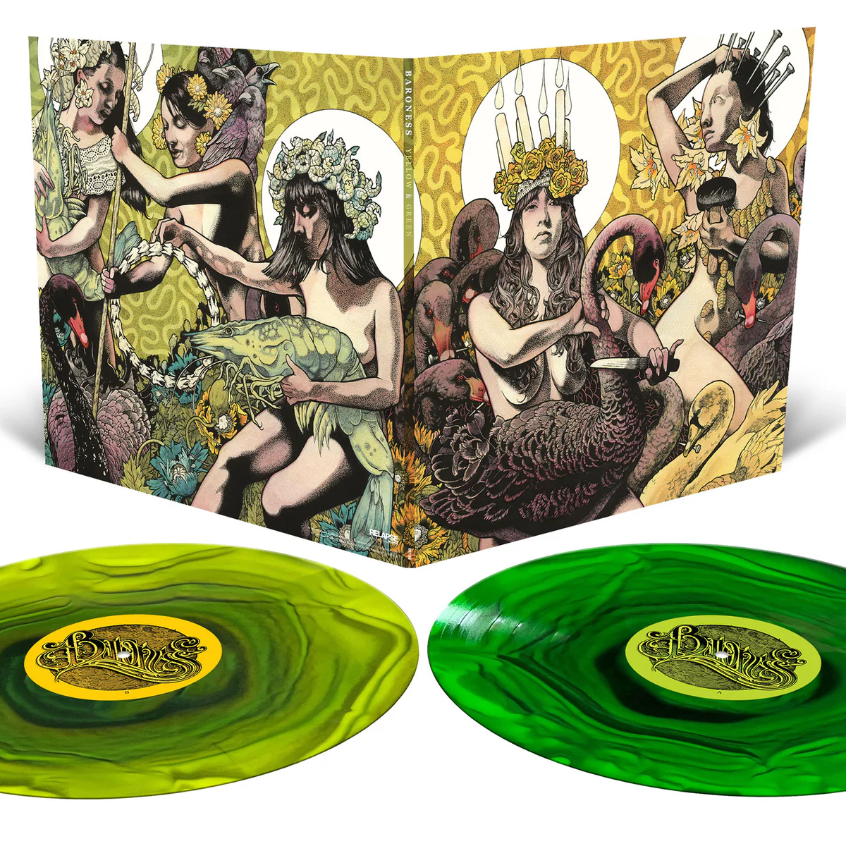 Baroness - Yellow & Green (2LP Yellow & Green Ripple Vinyl) (New Vinyl) - Image 2
