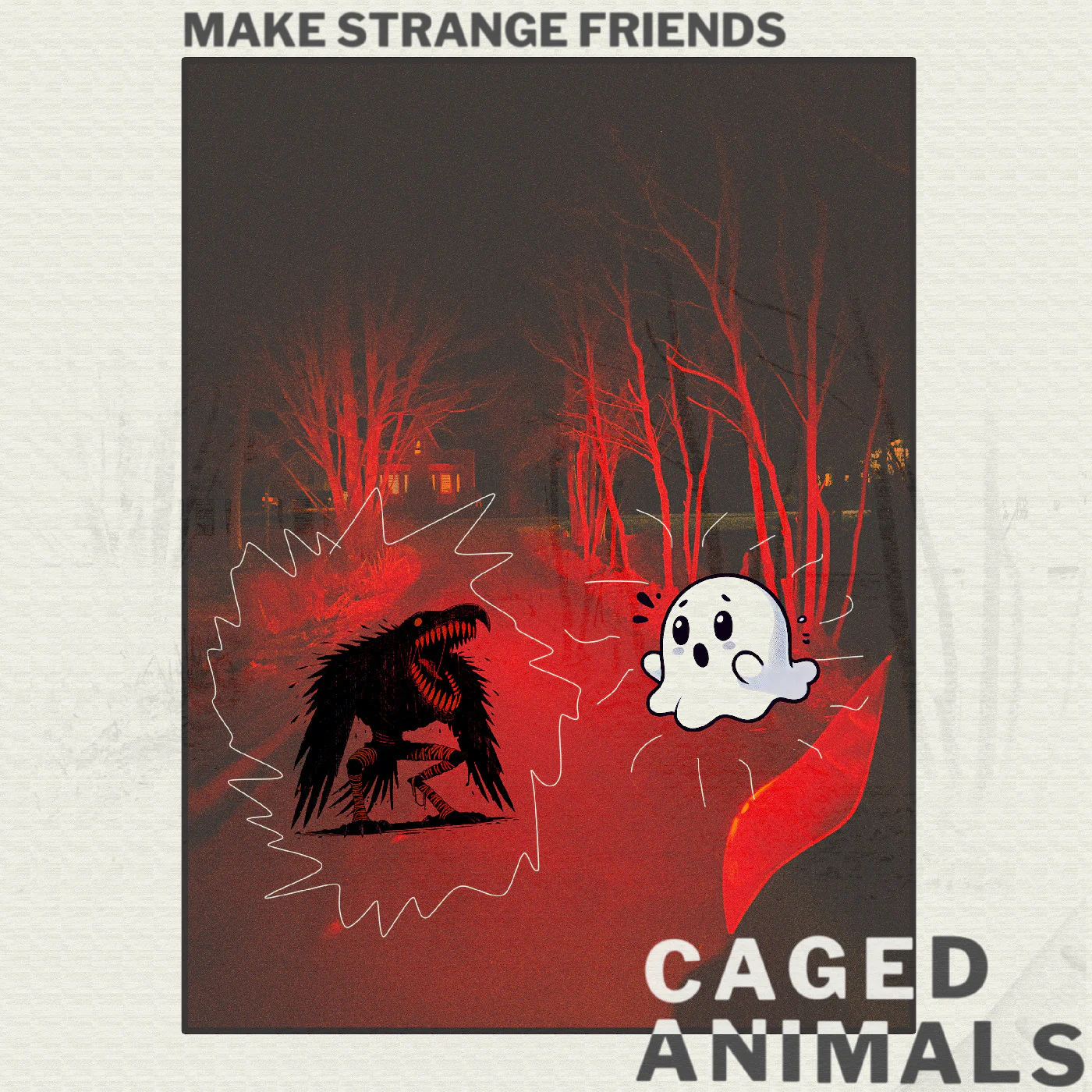 Caged Animals - Make Strange Friends (Translucent Ruby Vinyl) (New Vinyl)