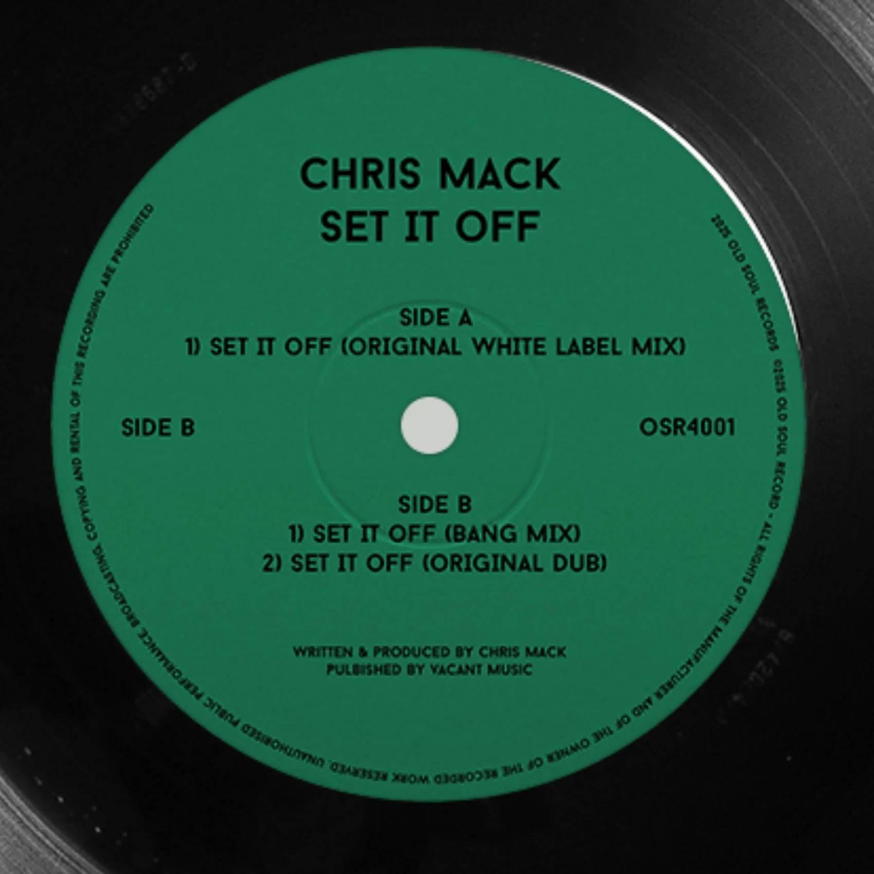 Chris Mack - Set It Off 12" (New Vinyl)