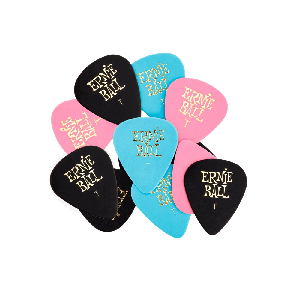 Ernie Ball Guitar Picks - Packs of 12, Assorted Colours