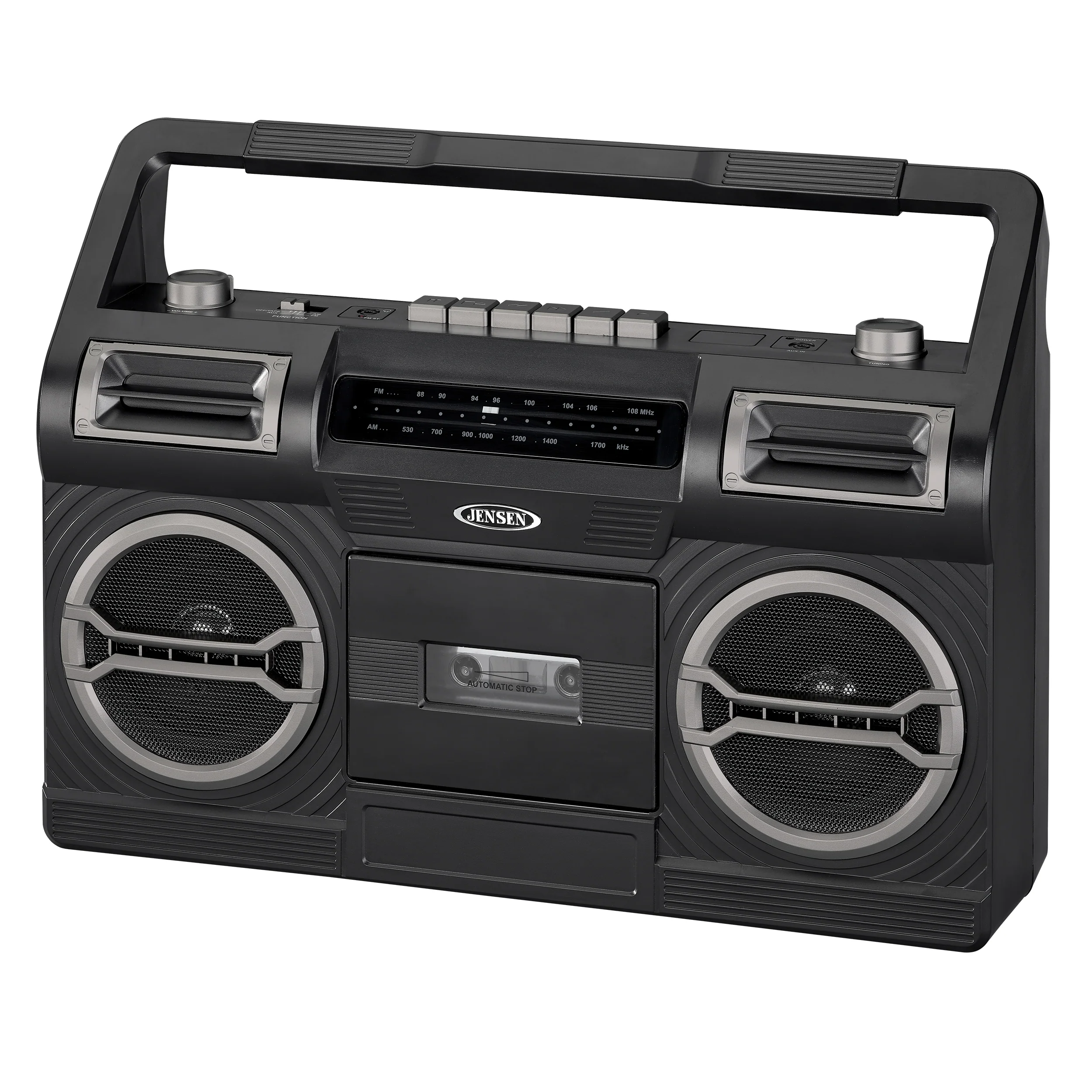 Jensen CD500 Boombox Cassette Player/Recorder AM/FM Stereo Radio (Black) (Electronics) ***AVAILABLE AS IN-STORE PICKUP ONLY***