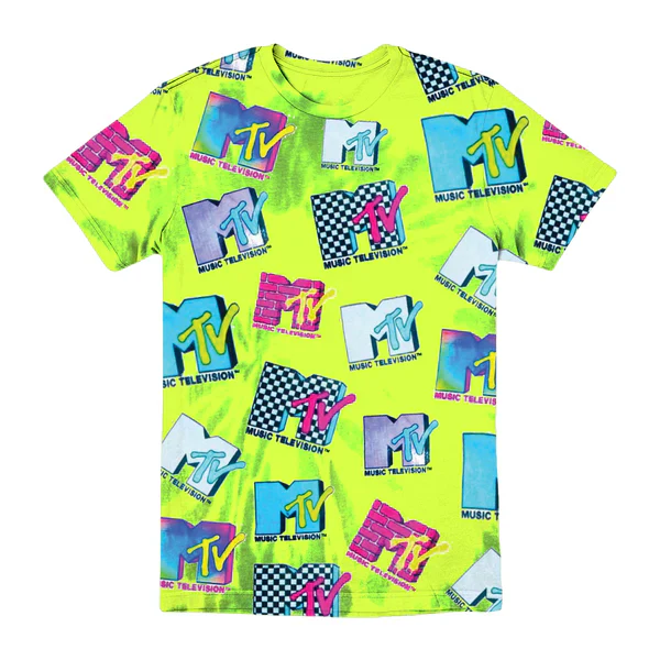 MTV Old Logo - Neon Yellow - T-Shirt
