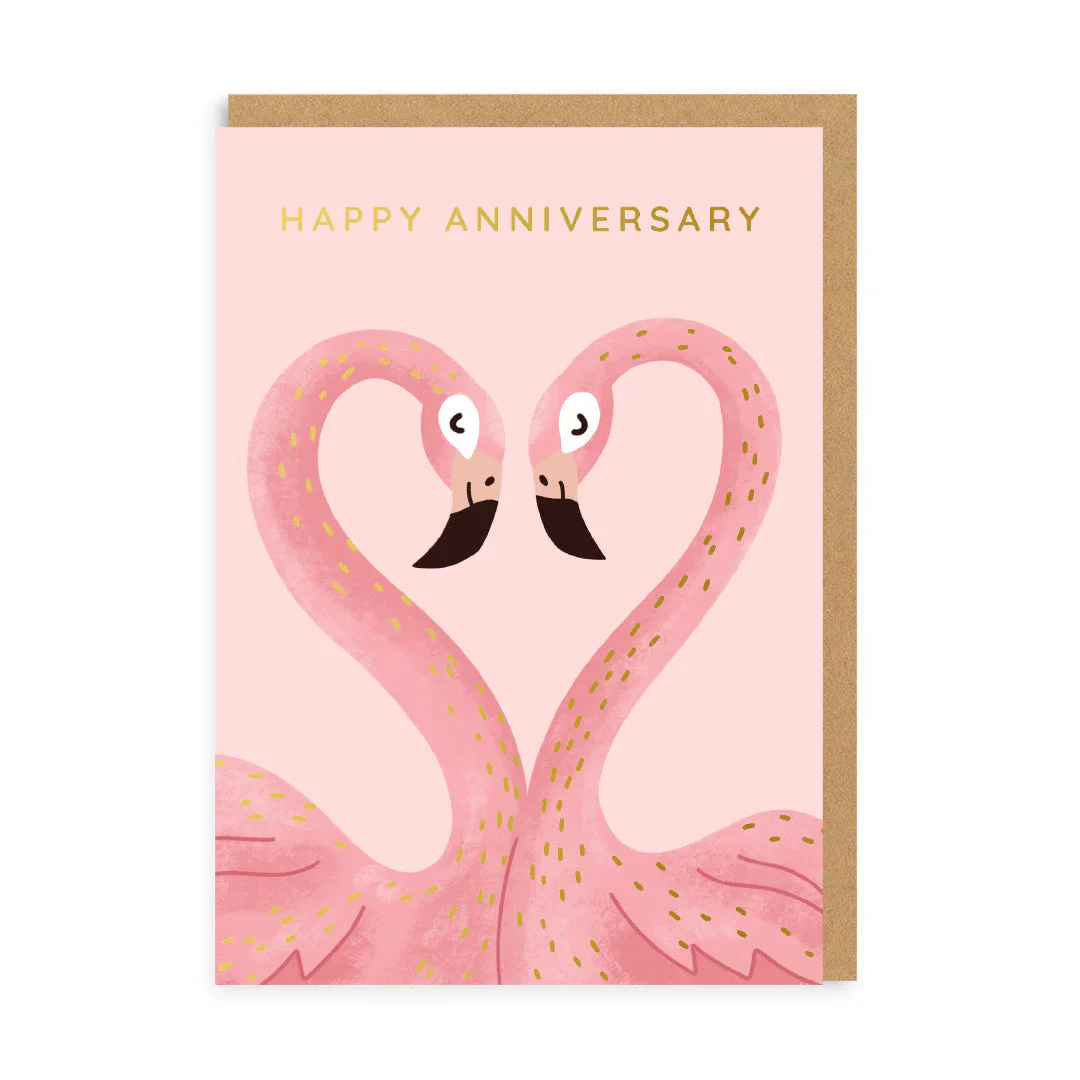 Ohh Deer Cards - Anniversary Flamingos