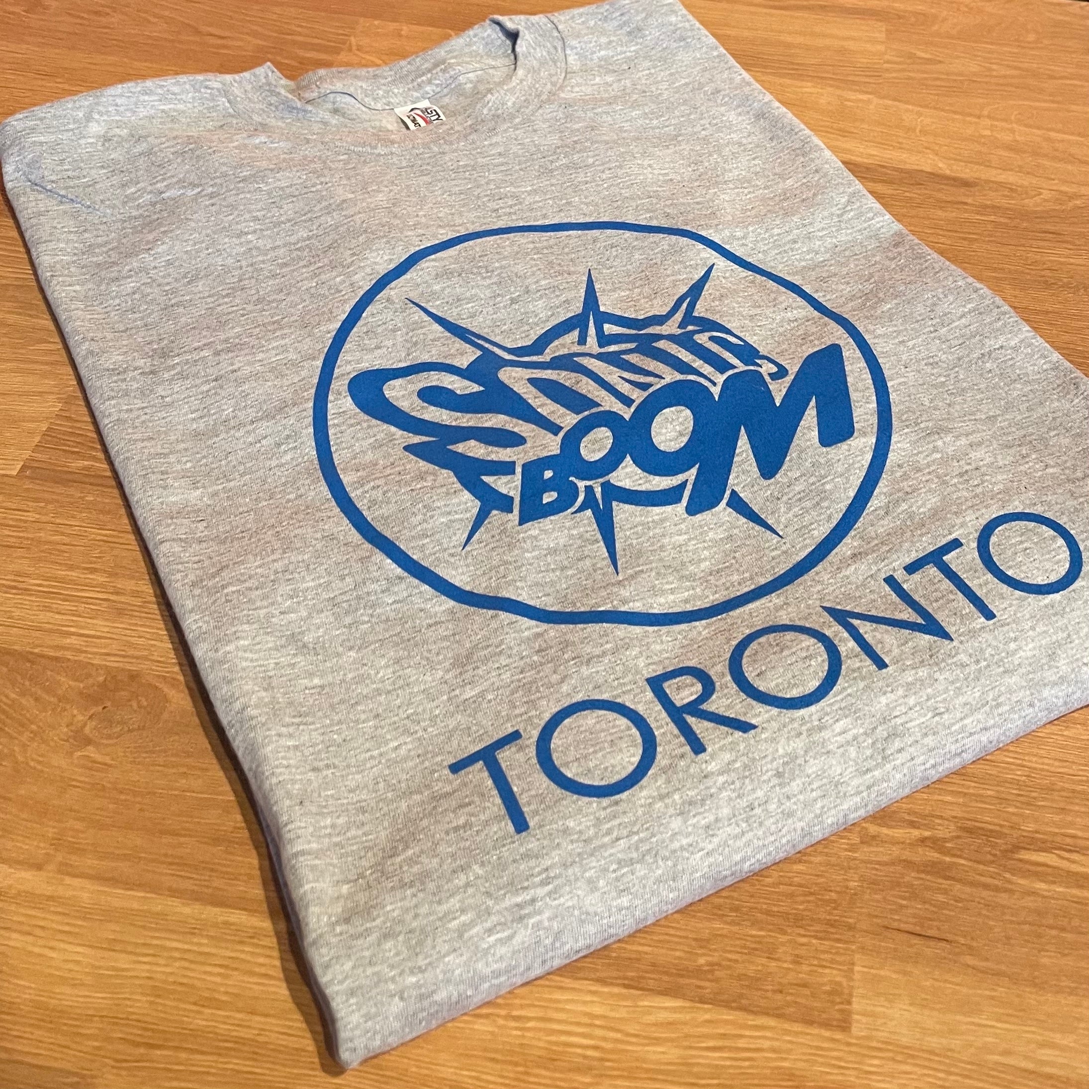 Sonic Boom T-Shirt - Grey with Blue Logo