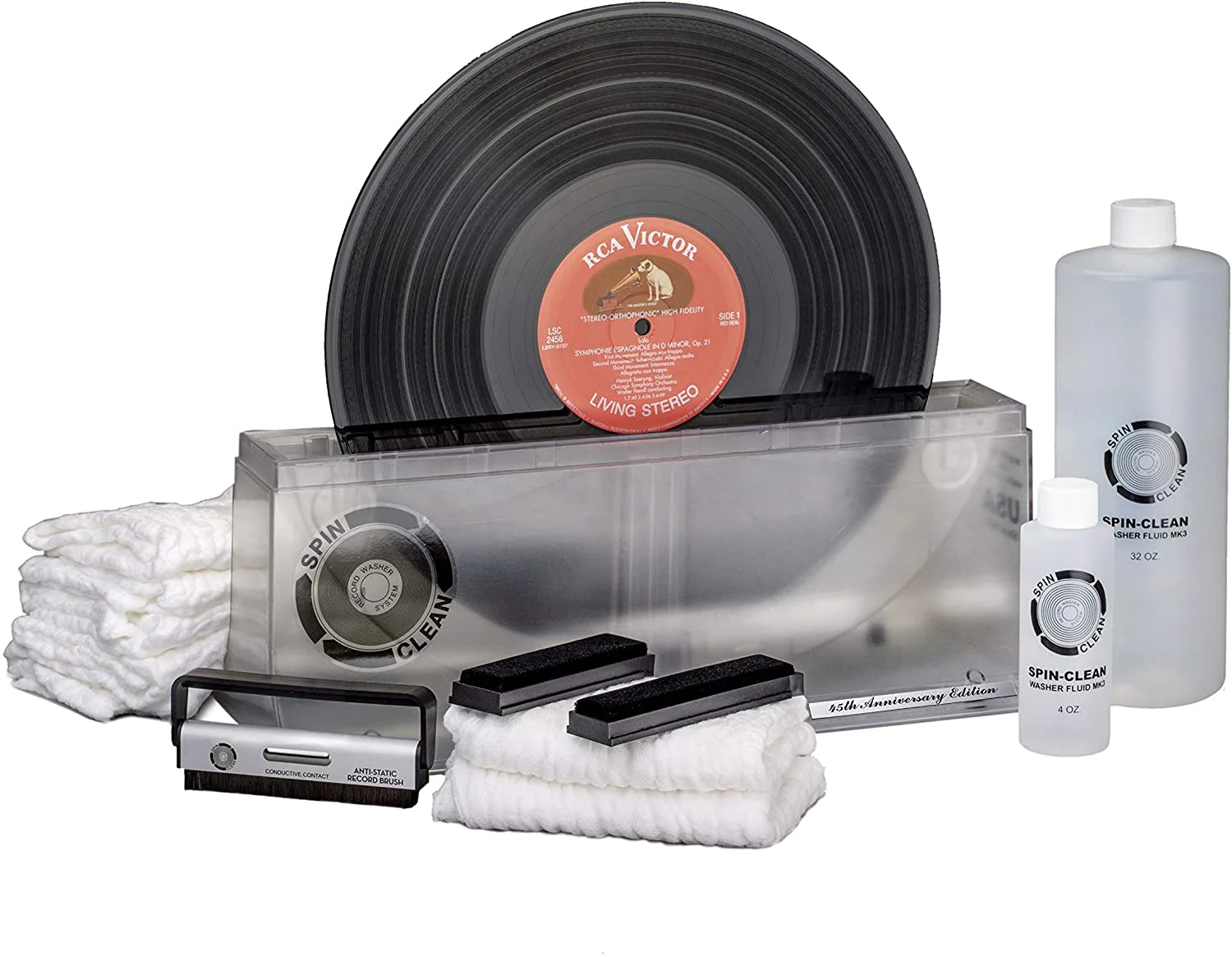 Spin-Clean Record Washer MKII Standard - Limited Edition Clear Unit Album Cleaning System 45th Anniversary (Available As Pickup Only)