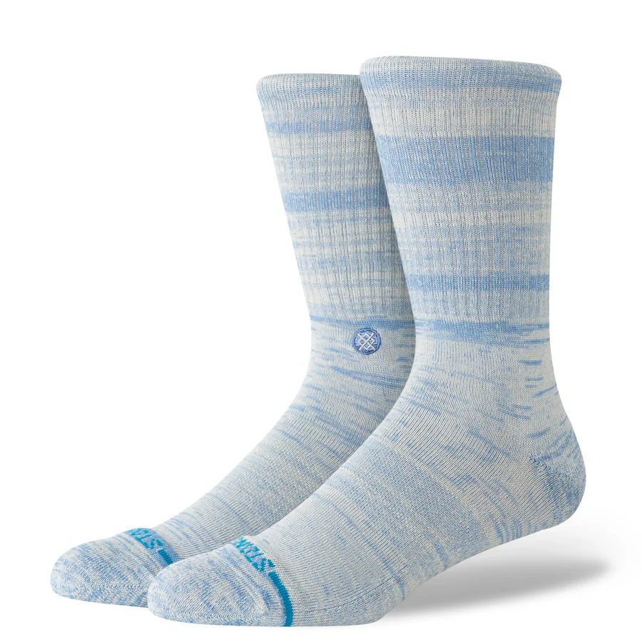 STANCE - Marled Crew Socks - Grey/Blue