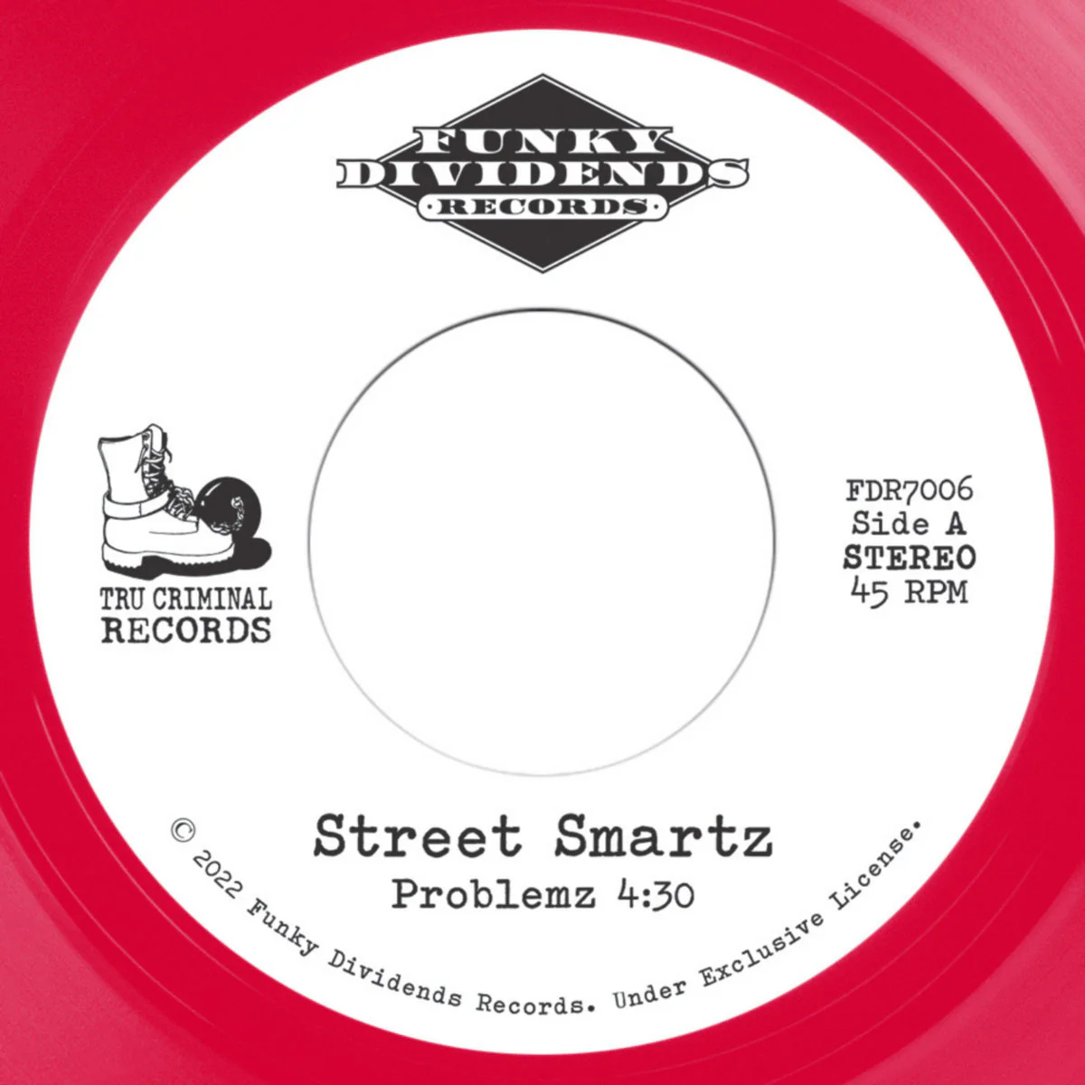 Street Smartz - Problemz b/w Metal Thangz (Red Colour) (7") (New Vinyl)