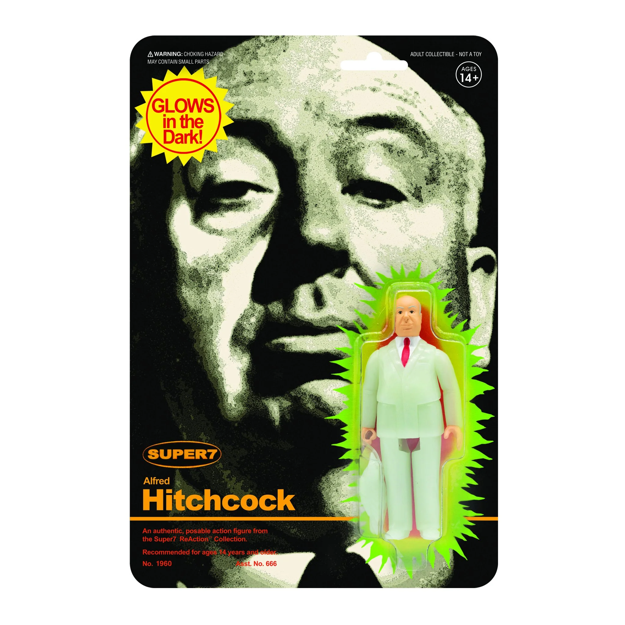 SUPER7 - Alfred Hitchcock ReAction Figure - Monster Glow
