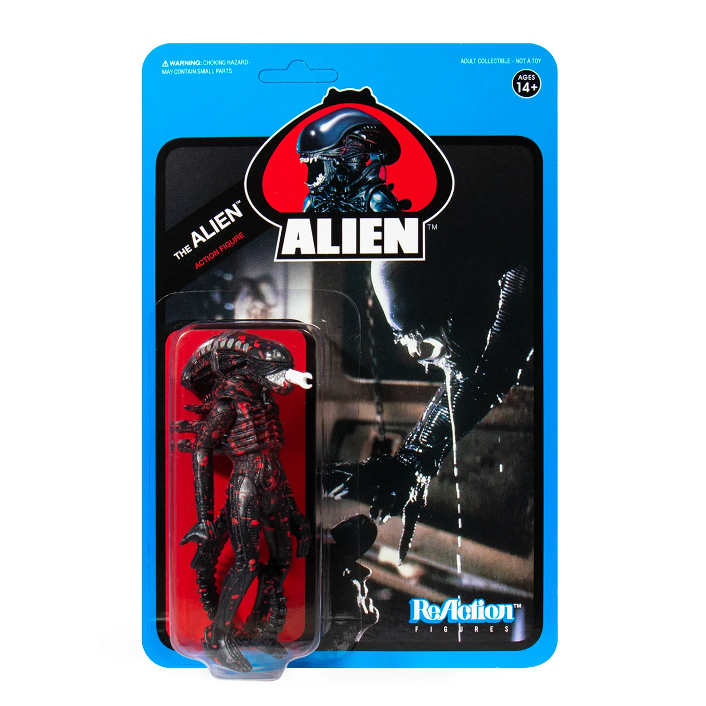 SUPER7 - Alien ReAction Figure Wave 3 - Bloody Alien Open Mouth (Blue Card)