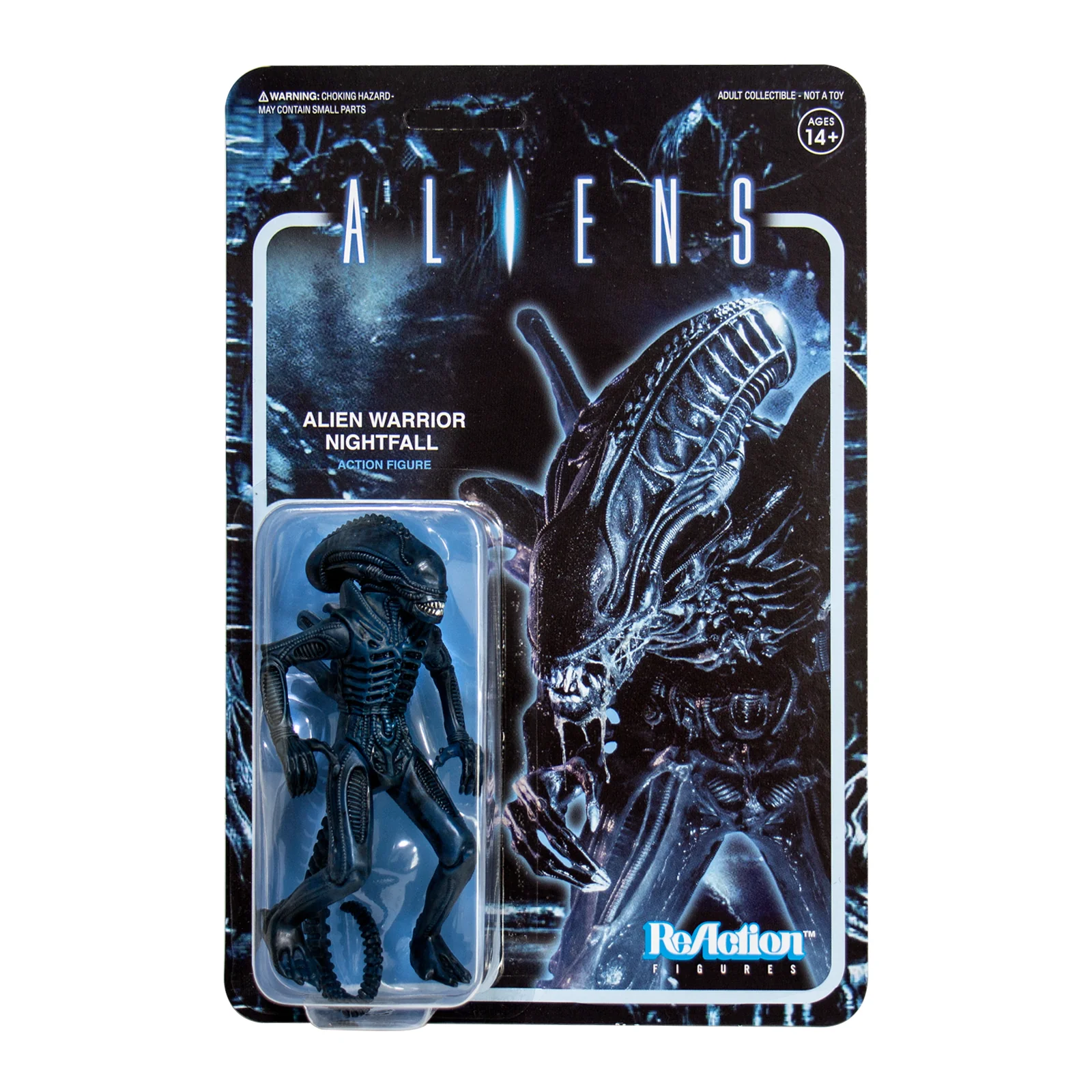 SUPER7 - Aliens ReAction Figure - Alien Warrior C (Nightfall Blue)