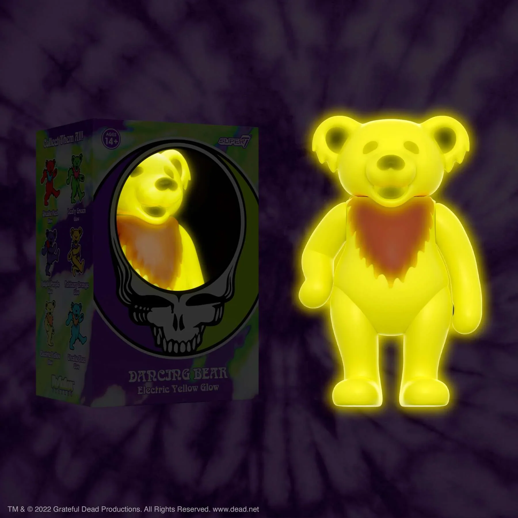 SUPER7 - Grateful Dead ReAction Figure - Glow in the Dark Dancing Bears - Image 7