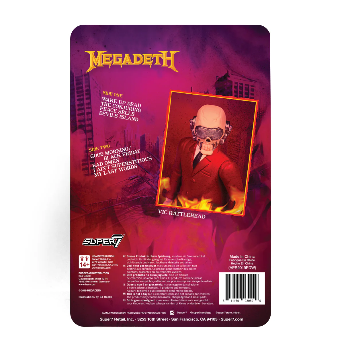 SUPER7 - Megadeth Vic Rattlehead ReAction Figure - Image 3