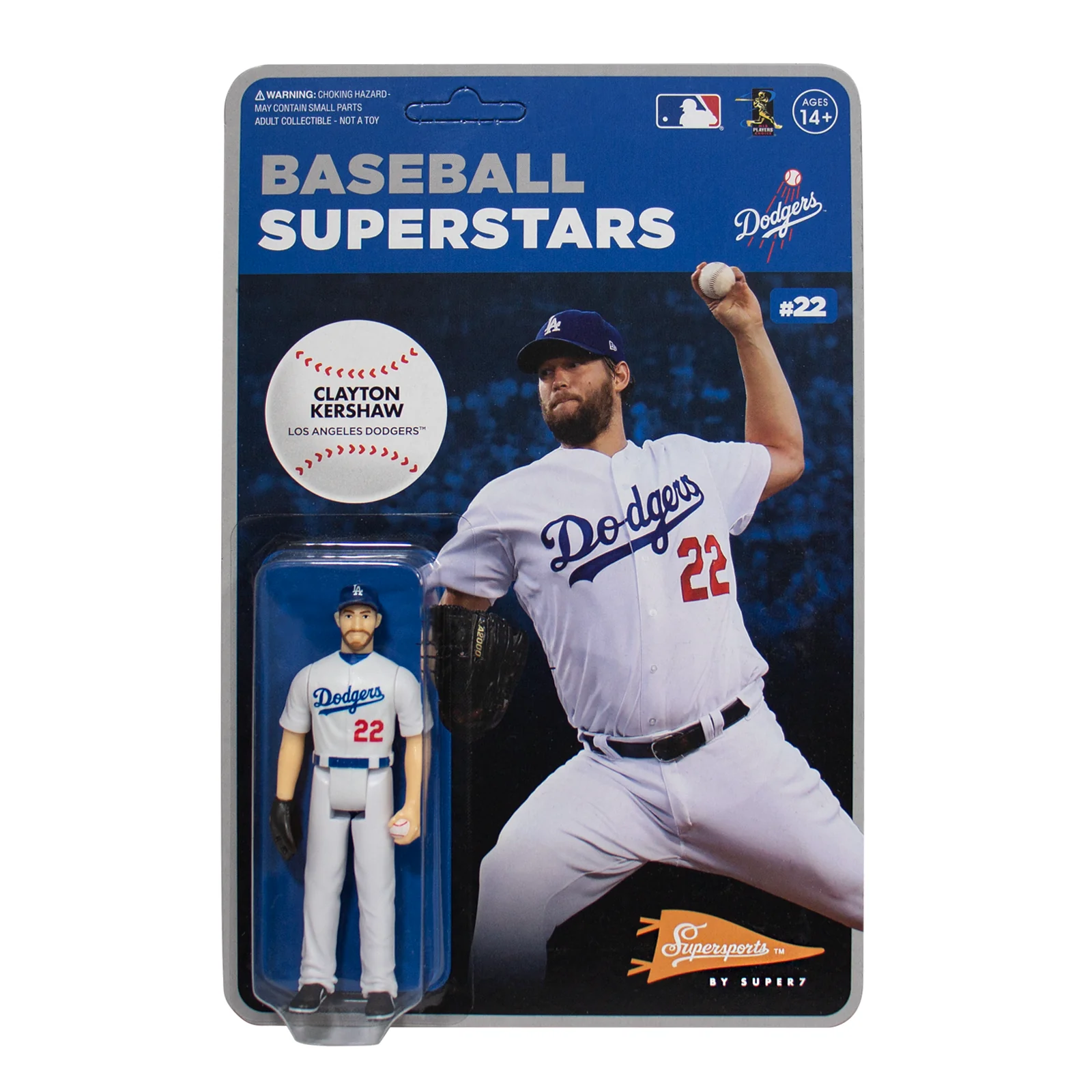 SUPER7 - MLB Modern ReAction Wave 1 - Clayton Kershaw (Los Angeles Dodgers)