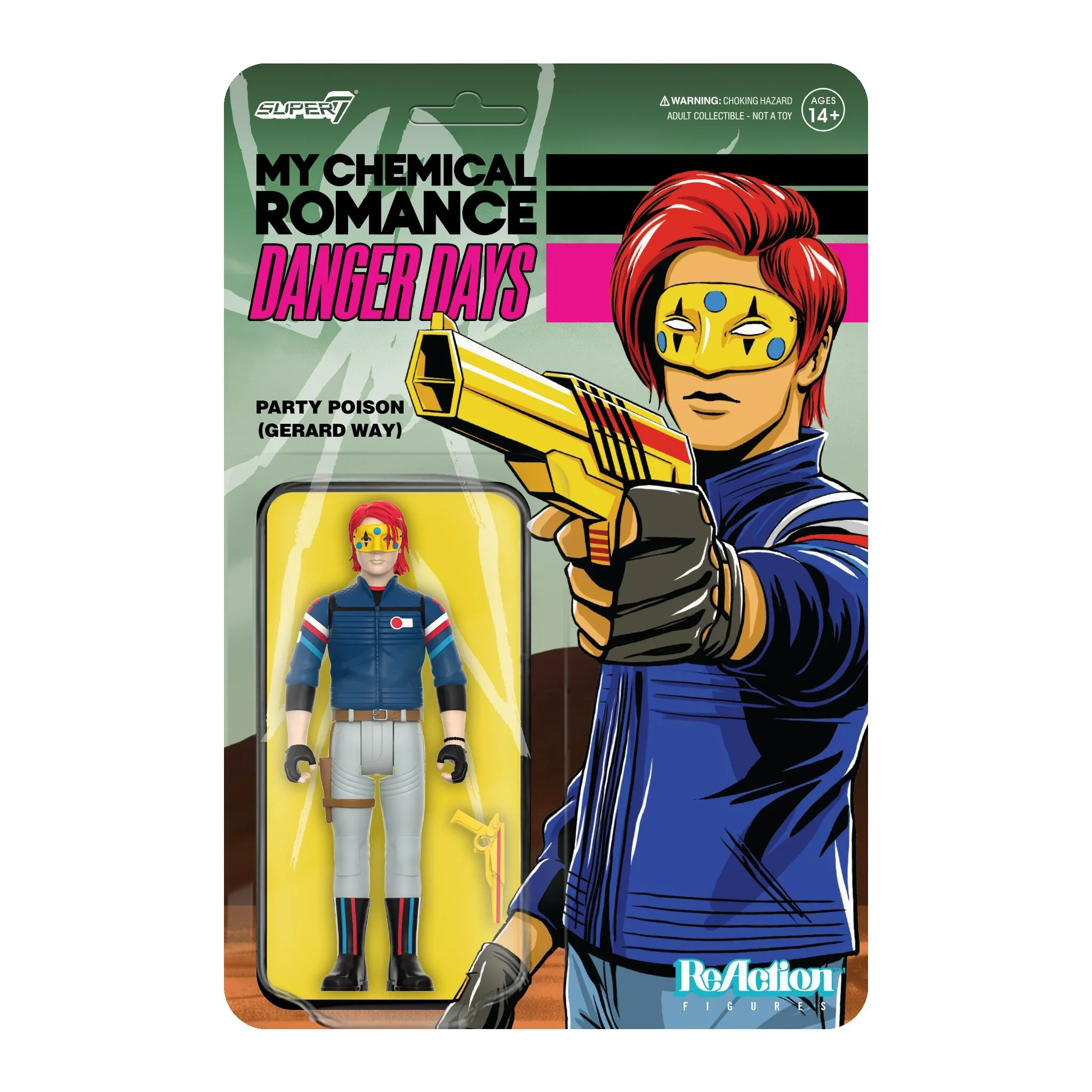 SUPER7 - My Chemical Romance 'Danger Days' ReAction Figure - Party Poison (Gerard Way)