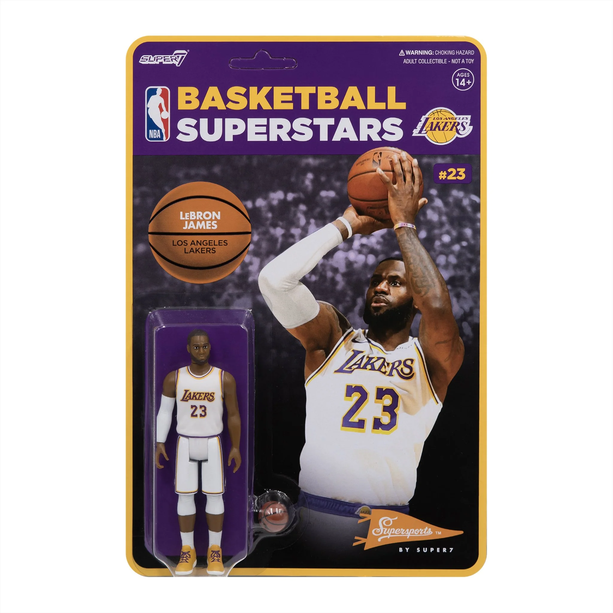 SUPER7 - NBA Supersports Figure - LeBron James Alternate Jersey (Lakers)