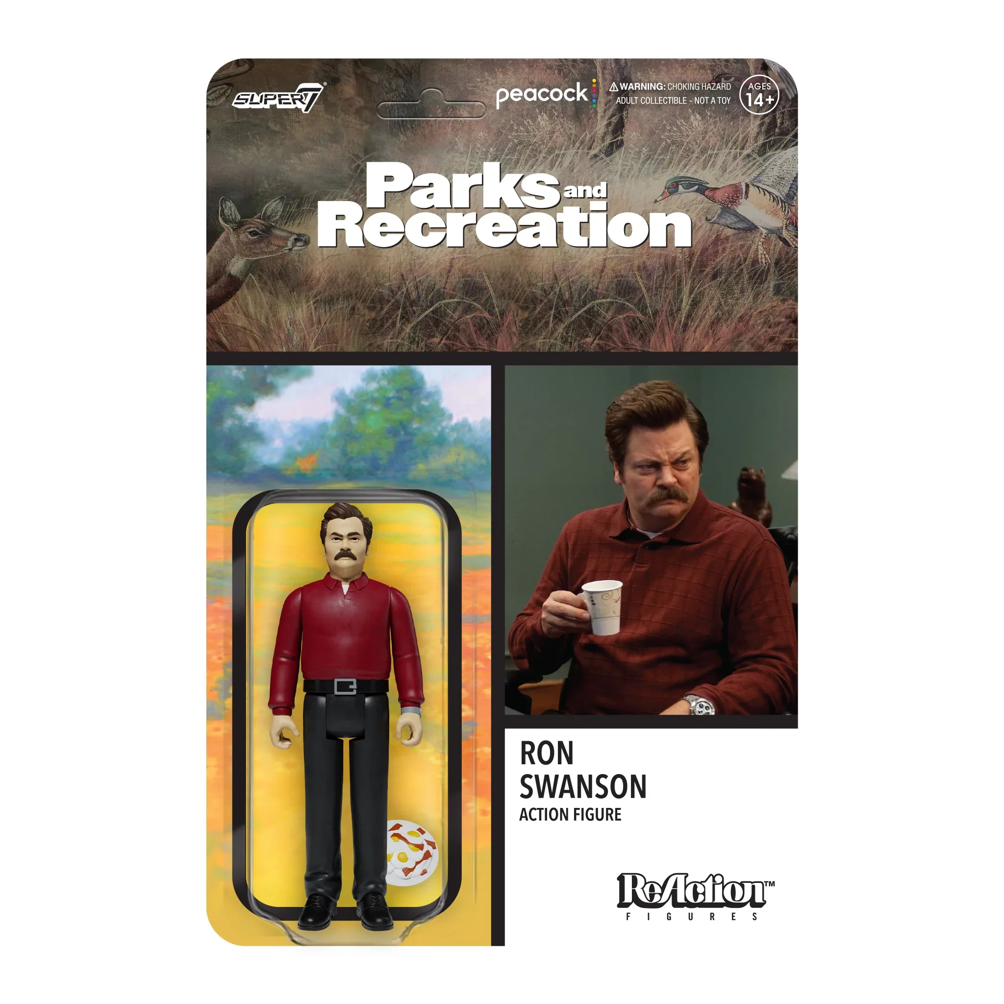 SUPER7 - Parks and Recreation ReAction Figure - Ron Swanson