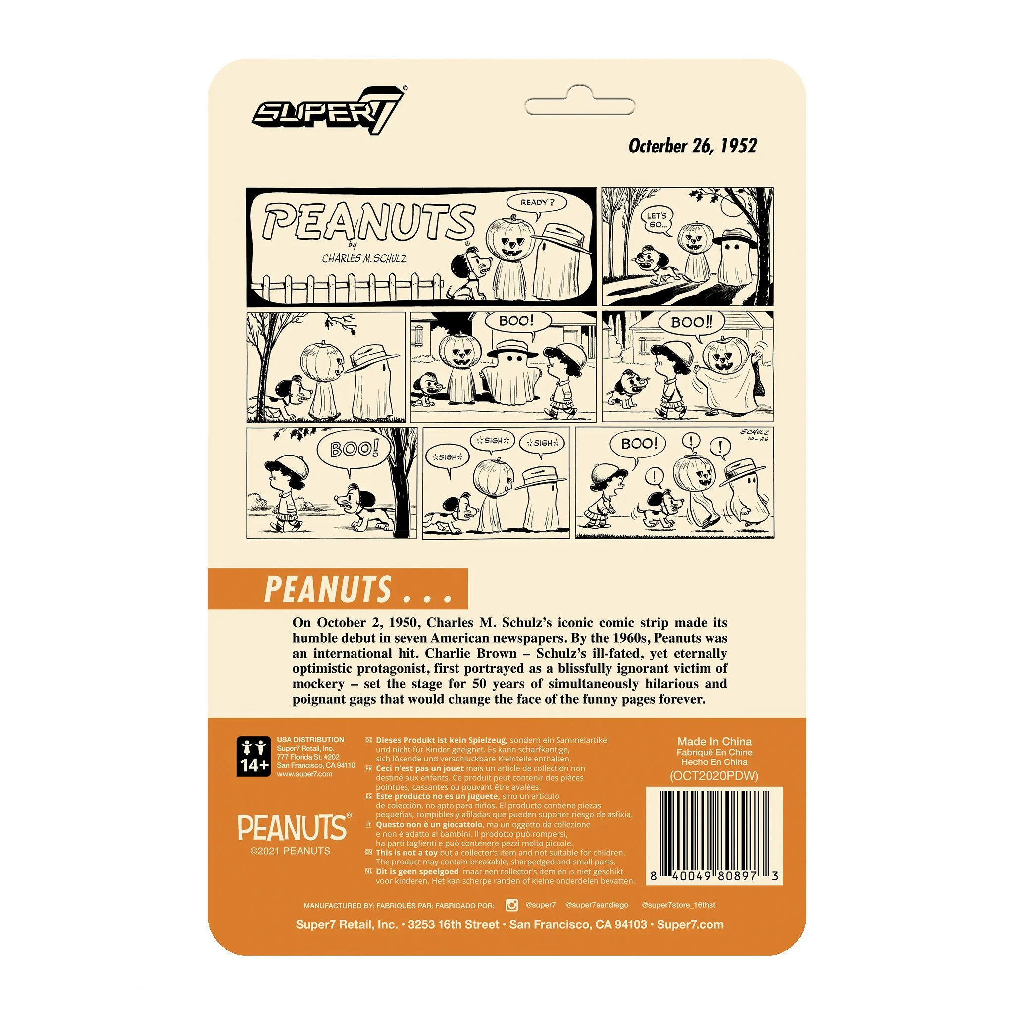 SUPER7 Peanuts ReAction Figure Wave 4 - Masked Snoopy - Image 3