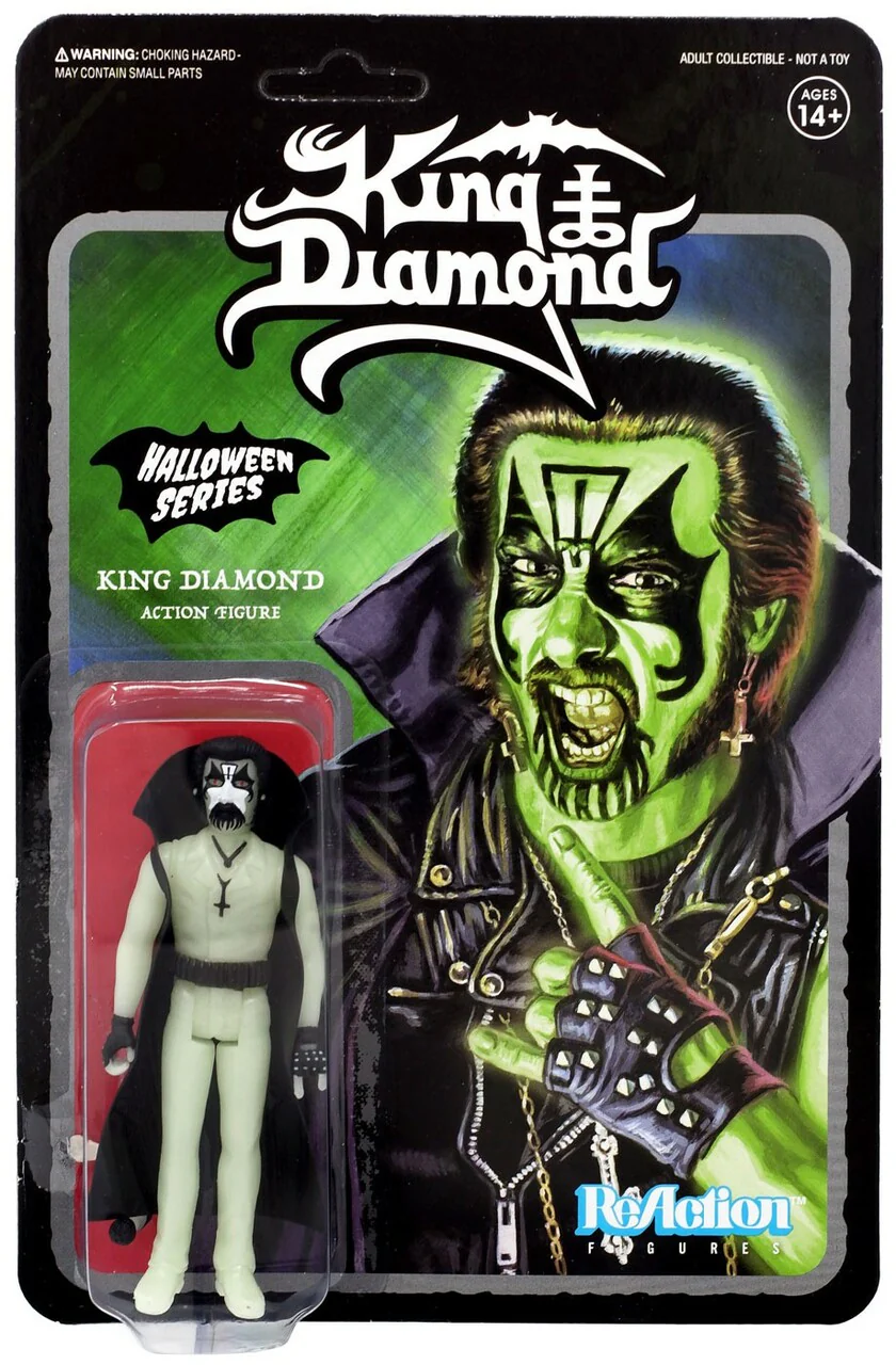 SUPER7 - ReAction Halloween Series King Diamond Action Figure [Glow-in-the-Dark]