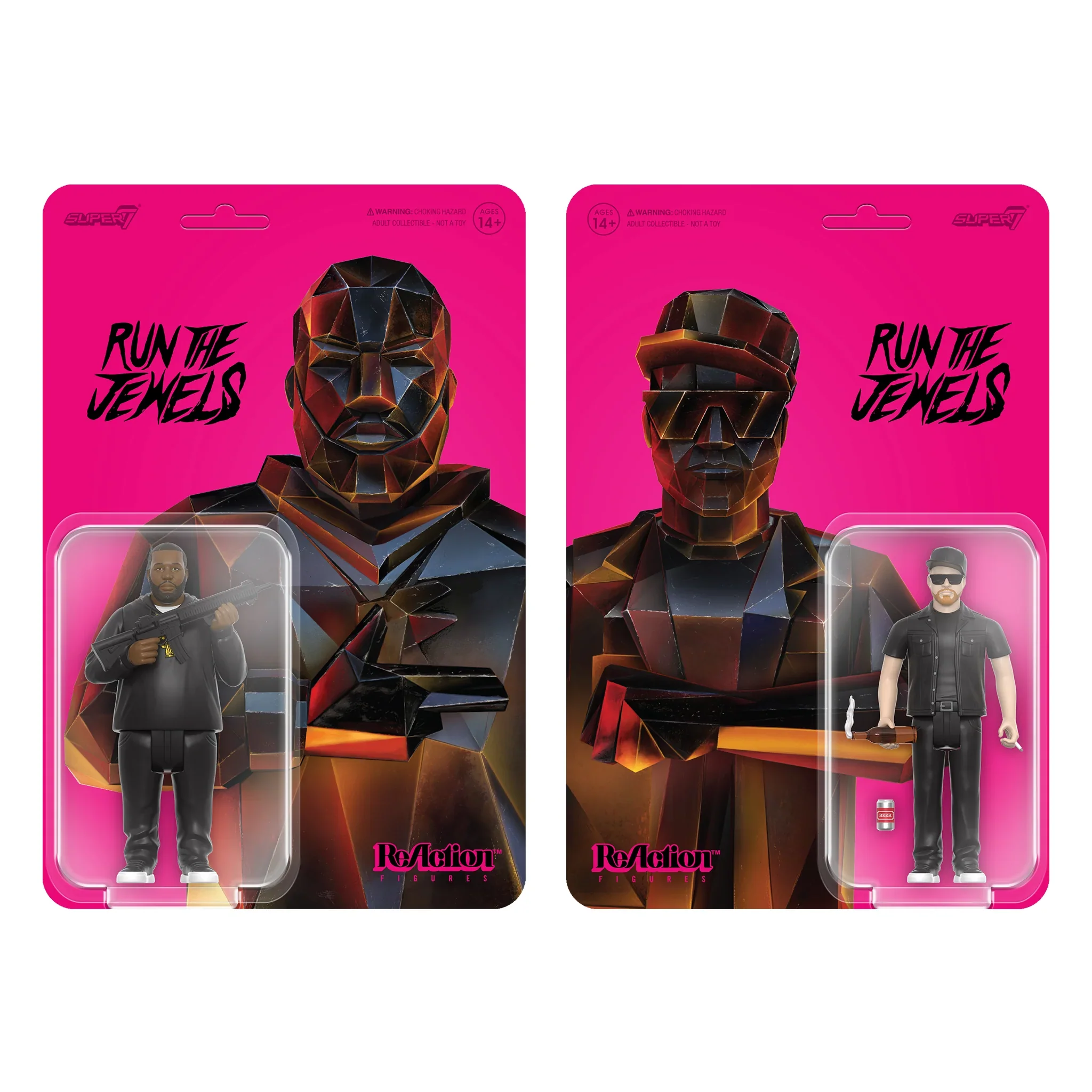 SUPER7 - Run the Jewels ReAction Figures Dangerous Killer Mike And El-P 2-Pack