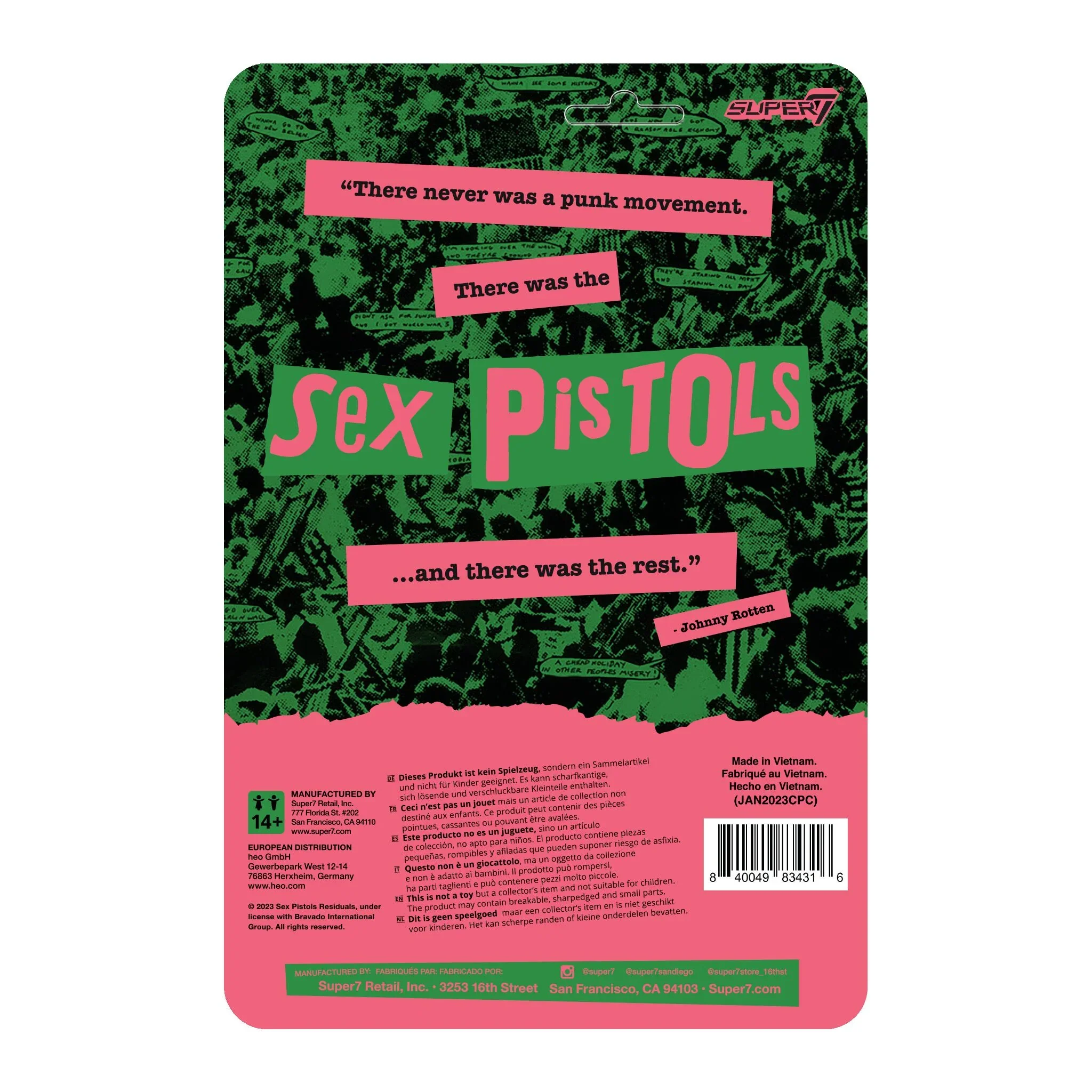 SUPER7 - Sex Pistols Reaction Figure - Johnny Rotten (Never Mind The Bollocks) - Image 3