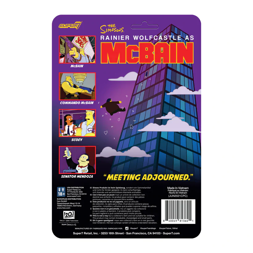SUPER7 - Simpsons ReAction Figure - Wave 1 McBain - McBain - Image 3