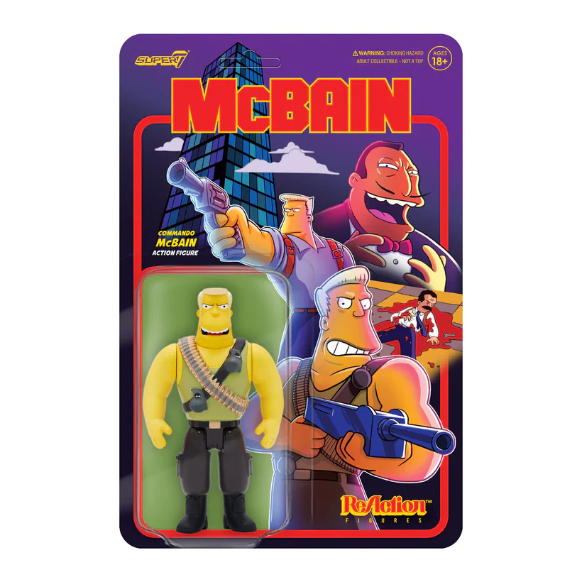 SUPER7 - Simpsons ReAction Figure - Wave 1 McBain - McBain (Commando)