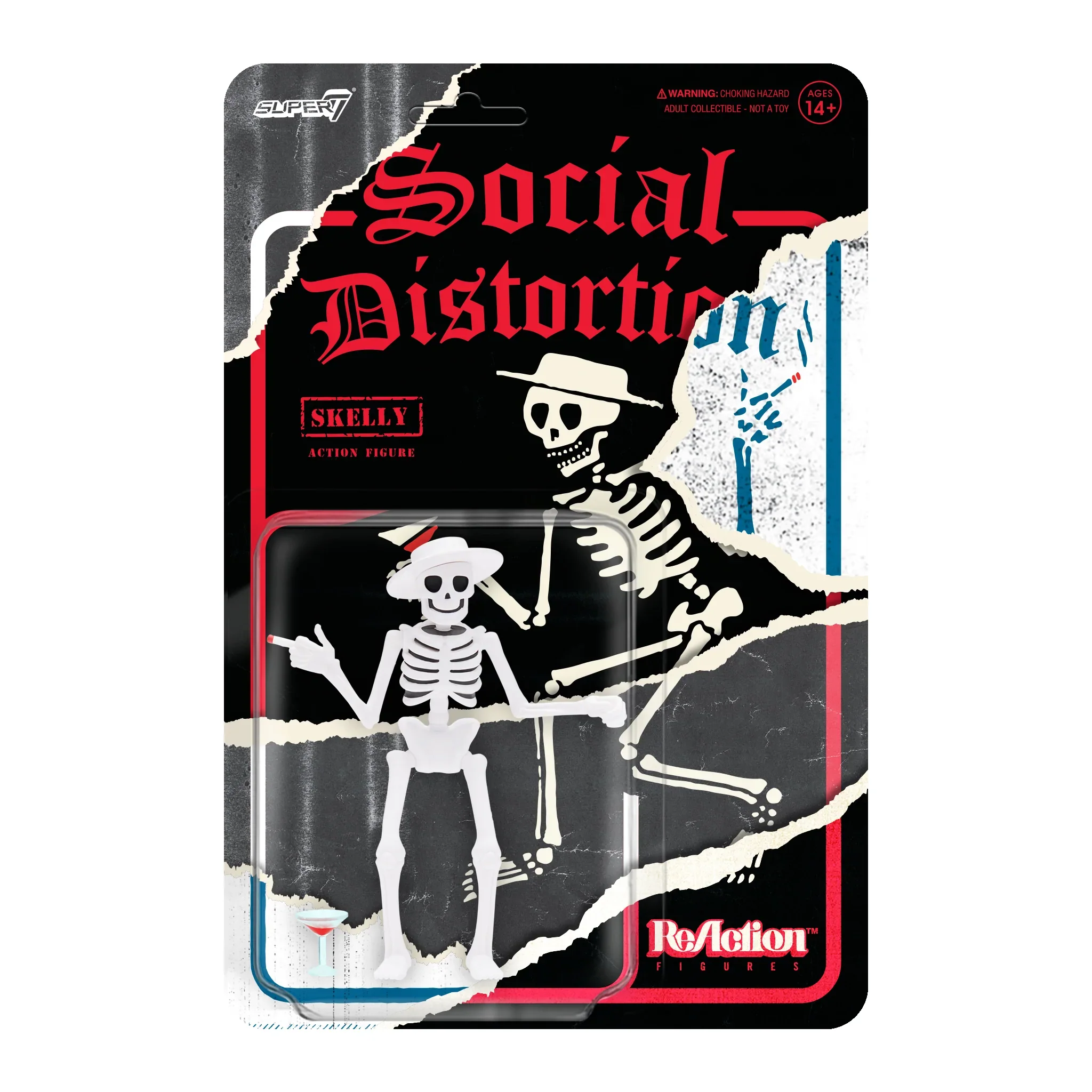 SUPER7 - Social Distortion ReAction Figure - Skelly