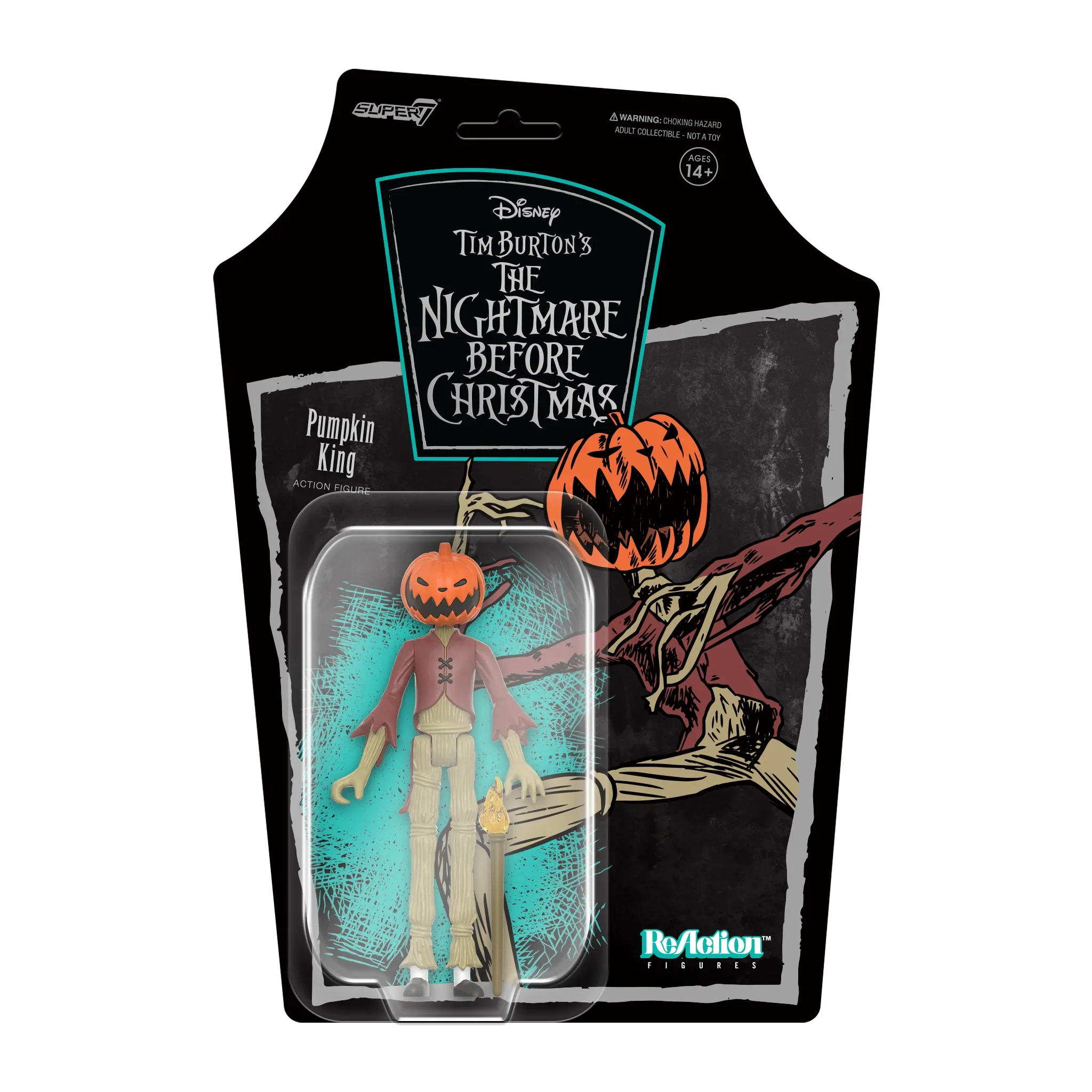 SUPER7 - Tim Burton's The Nightmare Before Christmas ReAction Figures Wave 2 - Pumpkin King