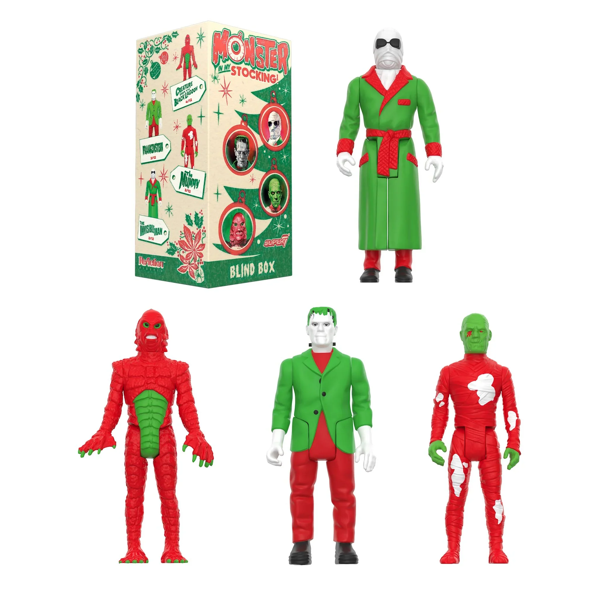 SUPER7 - Universal Monsters Christmas Blind BOX ReAction Figure - Image 2