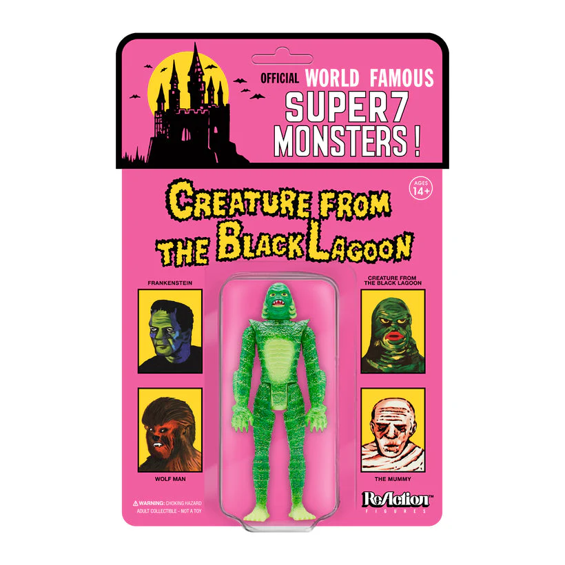 SUPER7 - Universal Monsters ReAction Figure - "Super" Creature (Narrow Sculpt On Card)